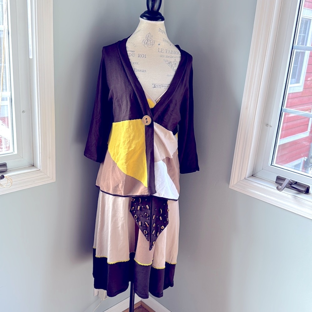 Tad b deadstock vintage 1990’s dress and cardi set NWT size XL